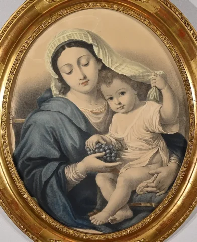 Paire d’Importantes Gravures « L’Immaculée Conception » – Fin XIXe