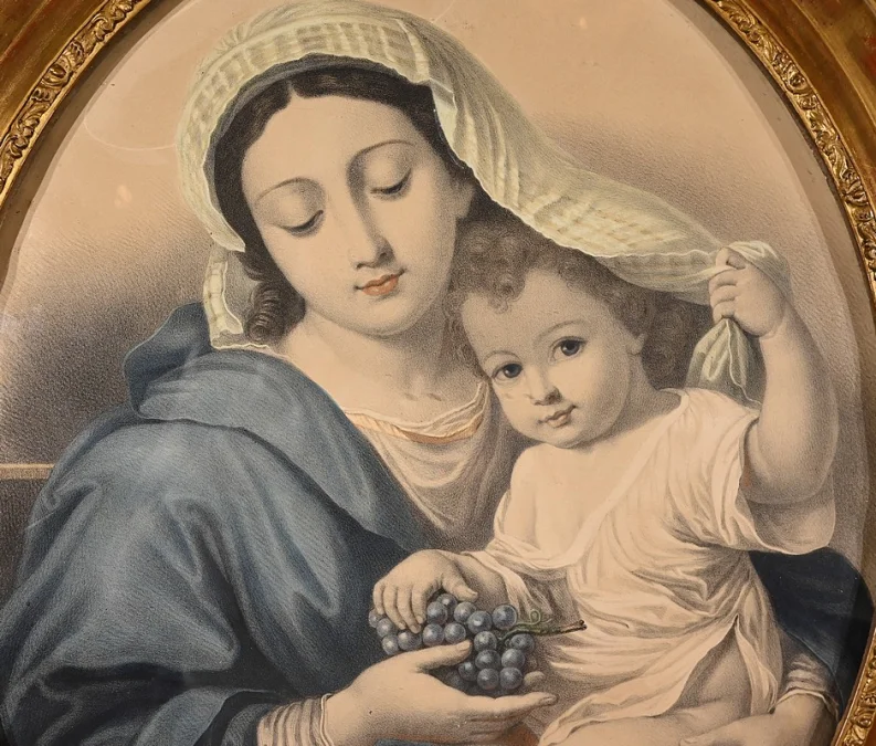 Paire d’Importantes Gravures « L’Immaculée Conception » – Fin XIXe