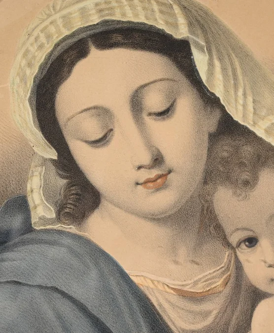 Paire d’Importantes Gravures « L’Immaculée Conception » – Fin XIXe