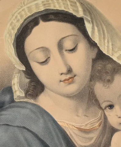 Paire d’Importantes Gravures « L’Immaculée Conception » – Fin XIXe