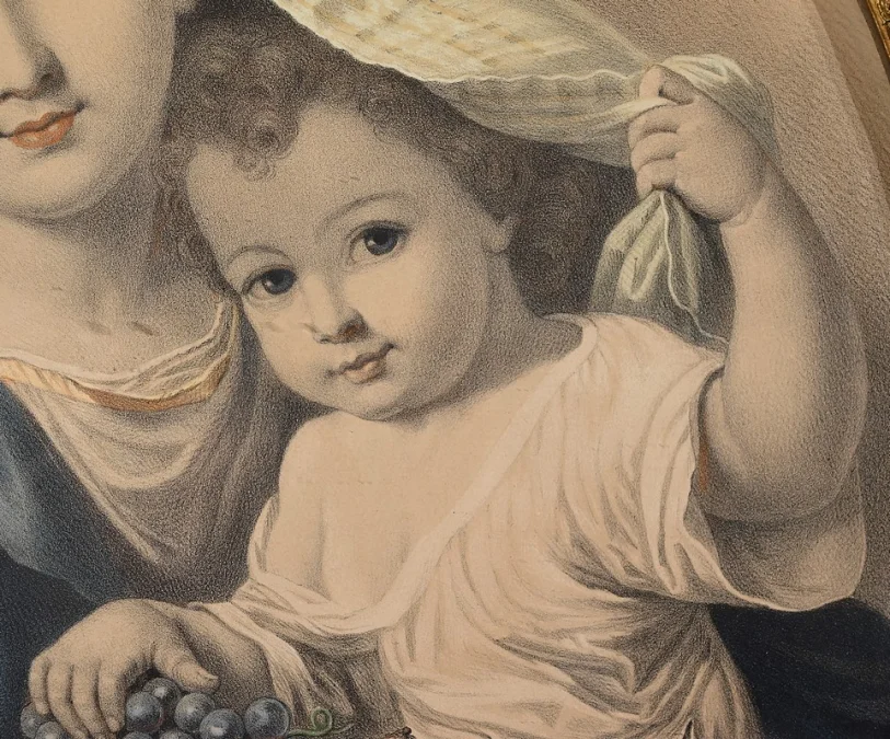 Paire d’Importantes Gravures « L’Immaculée Conception » – Fin XIXe