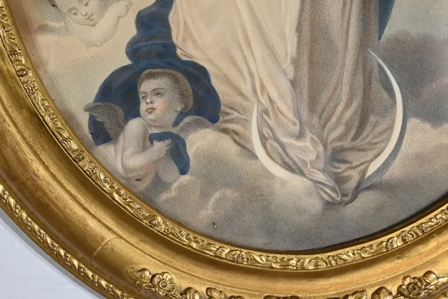 Paire d’Importantes Gravures « L’Immaculée Conception » – Fin XIXe