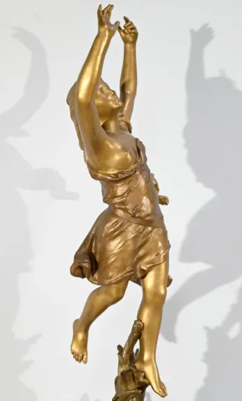 Importante Garniture de Cheminée « La Nuit », signée H.Kossowski II – 1900