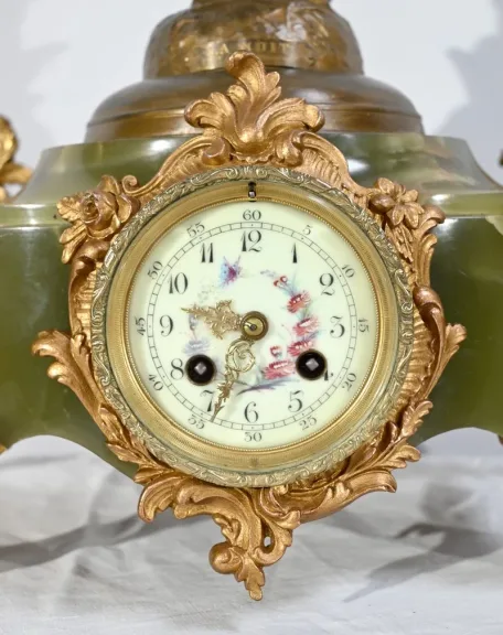 Importante Garniture de Cheminée « La Nuit », signée H.Kossowski II – 1900