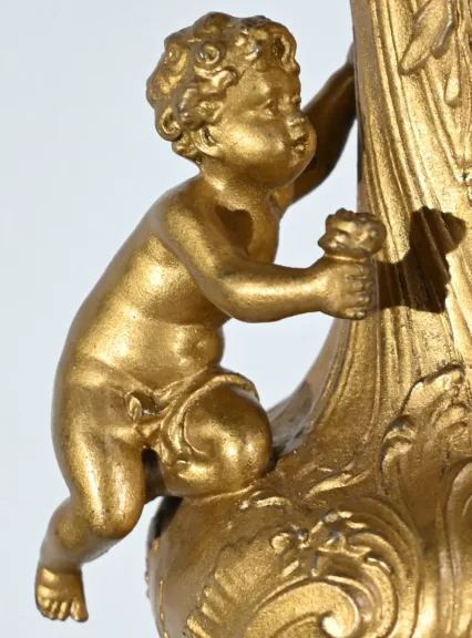 Importante Garniture de Cheminée « La Nuit », signée H.Kossowski II – 1900