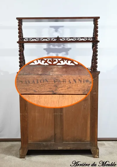 Petit Meuble Desserte de Salon en Acajou, époque Restauration – Début XIXe