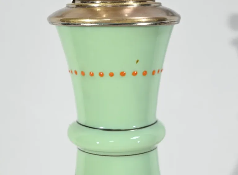 Lampe à Pétrole en Céramique – Fin XIXe