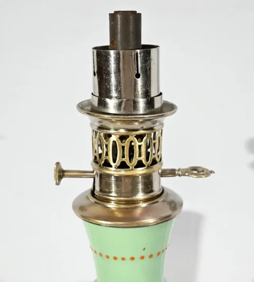 Lampe à Pétrole en Céramique – Fin XIXe