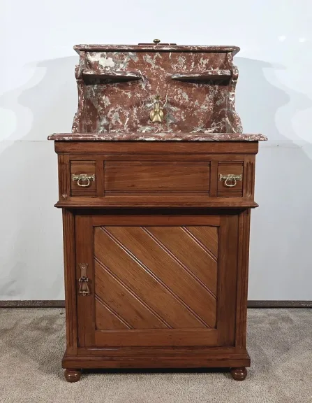 Petit Meuble de Toilette en Acajou blond massif – 1920