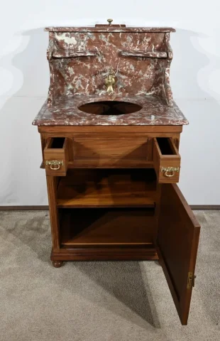 Petit Meuble de Toilette en Acajou blond massif – 1920