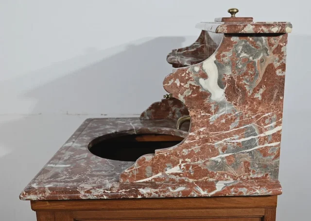 Petit Meuble de Toilette en Acajou blond massif – 1920
