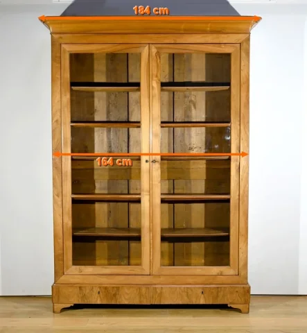 Importante Bibliothèque de Propriété en Noyer, époque Restauration – Début XIXe
