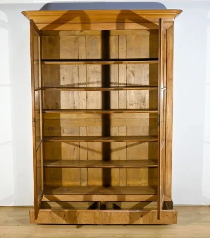 Importante Bibliothèque de Propriété en Noyer, époque Restauration – Début XIXe