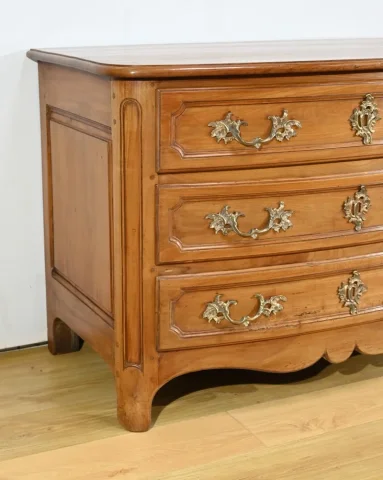 Commode en Merisier Massif, époque Transition Louis XIV / Régence – Début XVIIIe