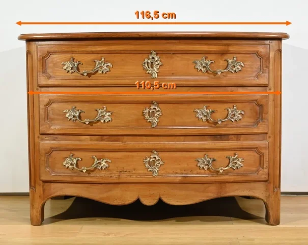 Commode en Merisier Massif, époque Transition Louis XIV / Régence – Début XVIIIe