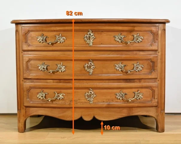 Commode en Merisier Massif, époque Transition Louis XIV / Régence – Début XVIIIe