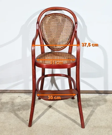 Chaise Haute d’Enfant n°12303 en Hêtre, estampillée Thonet – Début XXe