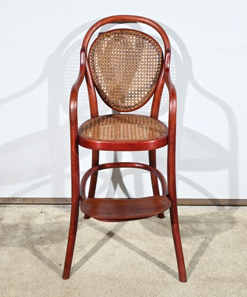Chaise Haute d’Enfant n°12303 en Hêtre, estampillée Thonet – Début XXe
