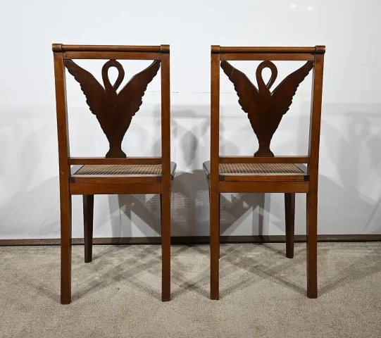 Paire de Chaises en Acajou, style Directoire – Fin XIXe