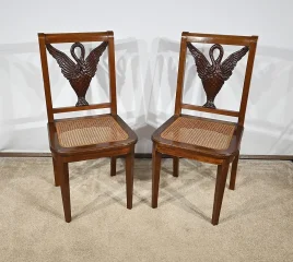 PAIR OF FRENCH DIRECTOIRE STYLE CHAIRS