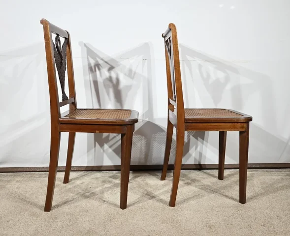 Paire de Chaises en Acajou, style Directoire – Fin XIXe