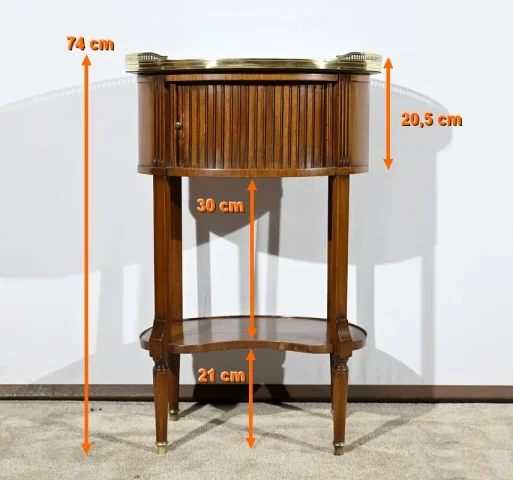 Petite Table Tambour en Acajou, style Louis XVI – Début XXe
