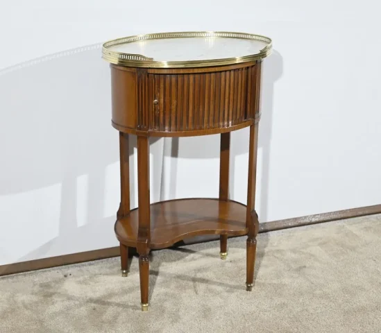 Petite Table Tambour en Acajou, style Louis XVI – Début XXe