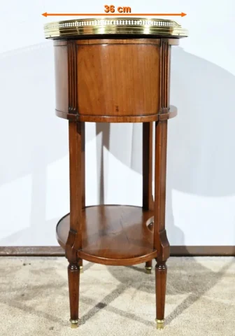 Petite Table Tambour en Acajou, style Louis XVI – Début XXe