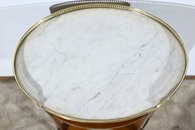 Petite Table Tambour en Acajou, style Louis XVI – Début XXe