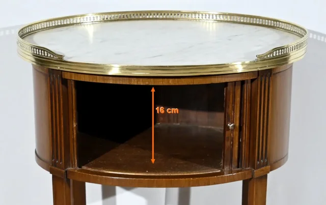 Petite Table Tambour en Acajou, style Louis XVI – Début XXe