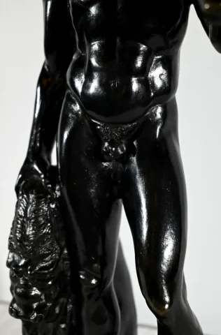 Bronze « Hercule et le Lion de Nemée », signé Gregroi – XIXe