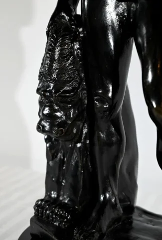 Bronze « Hercule et le Lion de Nemée », signé Gregroi – XIXe