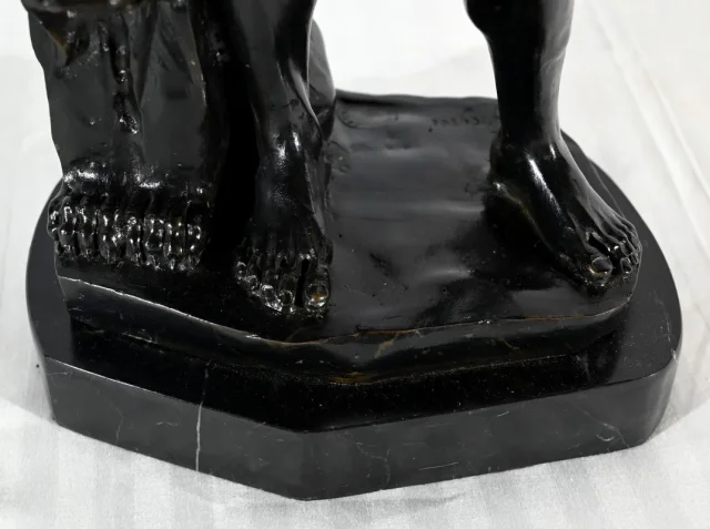 Bronze « Hercule et le Lion de Nemée », signé Gregroi – XIXe