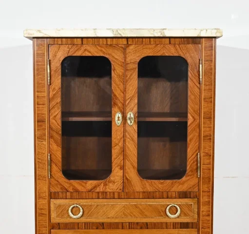 Meuble Vitrine en Bois de Rose, style Louis XVI – Fin XIXe
