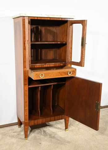 Meuble Vitrine en Bois de Rose, style Louis XVI – Fin XIXe