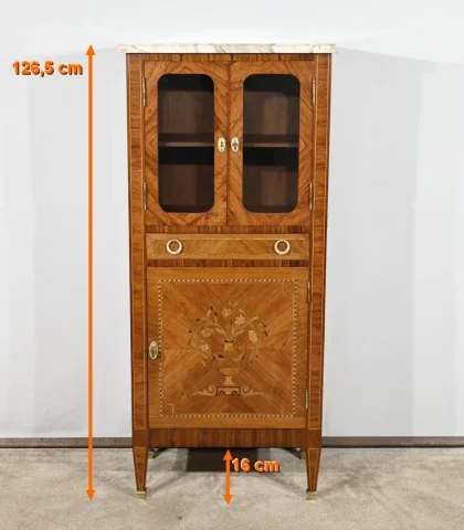 Meuble Vitrine en Bois de Rose, style Louis XVI – Fin XIXe