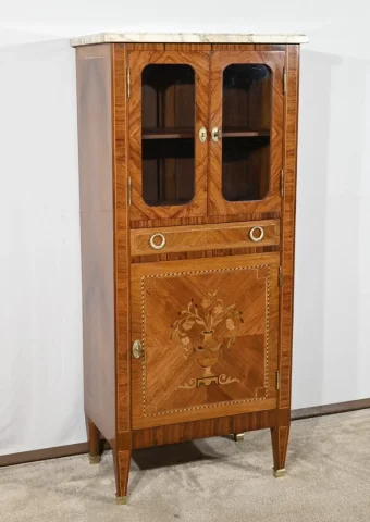 Meuble Vitrine en Bois de Rose, style Louis XVI – Fin XIXe