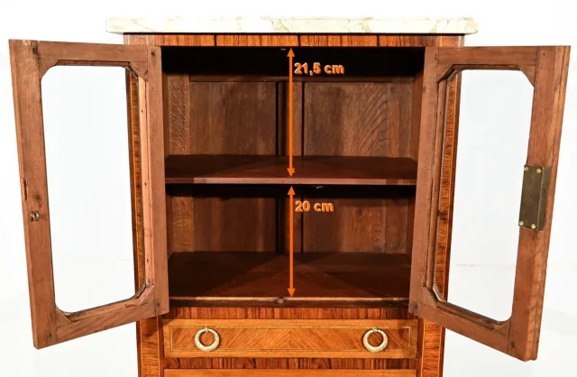 Meuble Vitrine en Bois de Rose, style Louis XVI – Fin XIXe