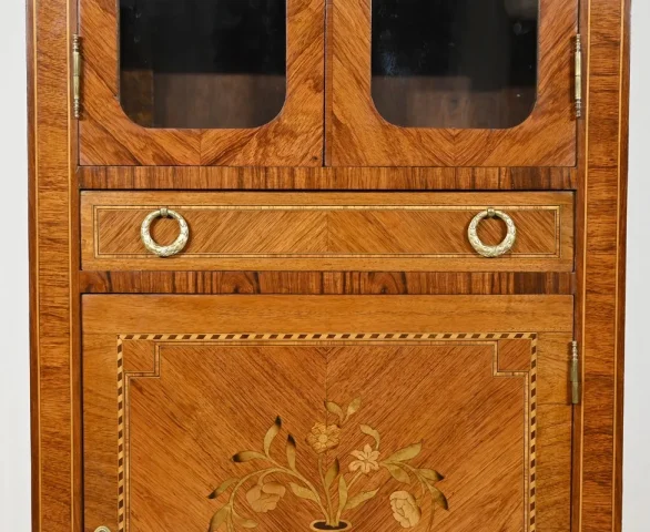 Meuble Vitrine en Bois de Rose, style Louis XVI – Fin XIXe