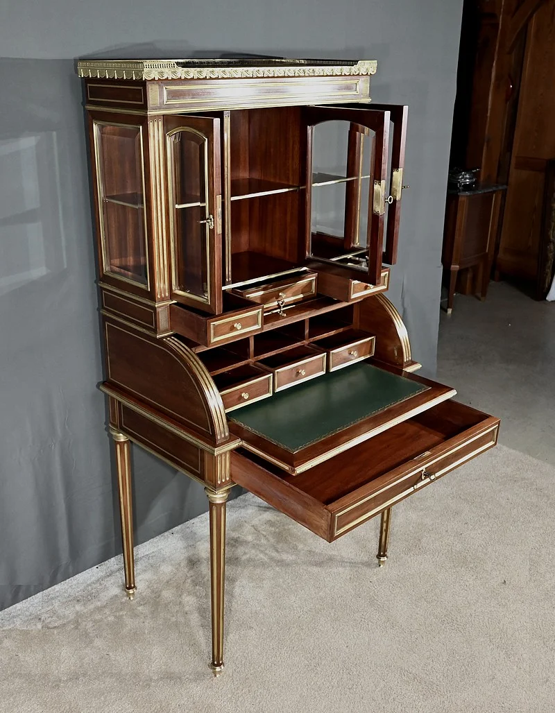 LOUIS XVI STIJL BUREAU BOEKENKAST