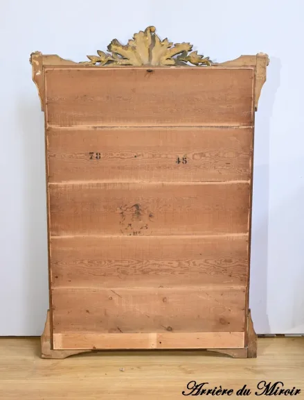 Miroir à Parclose en Bois Doré, estampillé AB Bordeaux, style Louis XVI – Fin XIXe