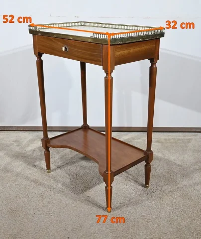 Petite Table d’Appoint en Acajou, style Louis XVI – Début XXe