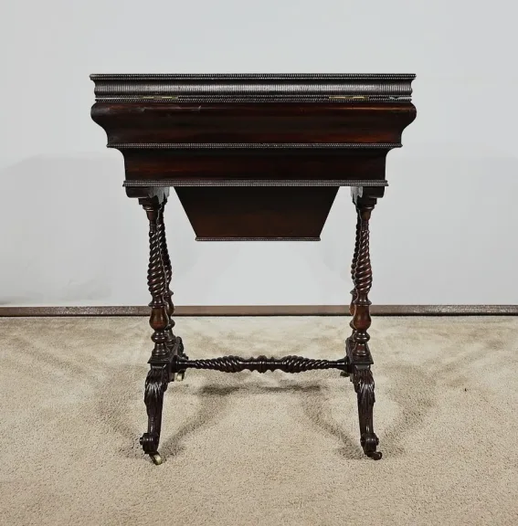 Petite Table Coiffeuse en Palissandre, époque Restauration – Début XIXe