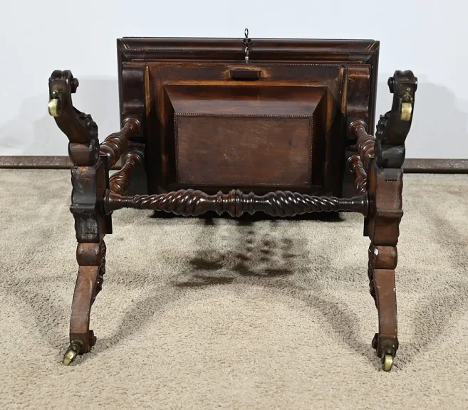 Petite Table Coiffeuse en Palissandre, époque Restauration – Début XIXe
