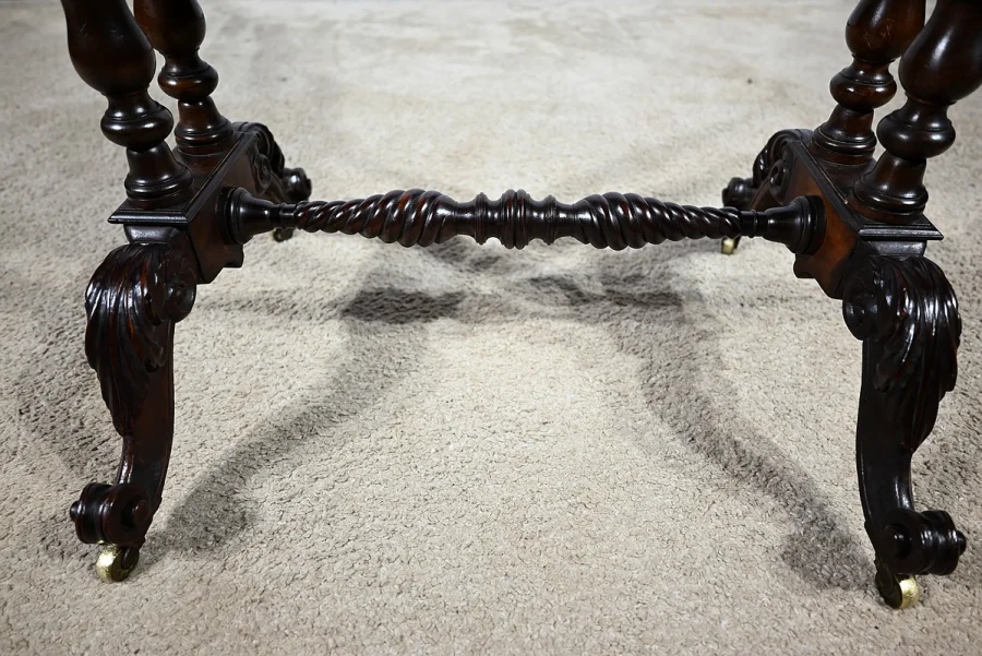 Petite Table Coiffeuse en Palissandre, époque Restauration – Début XIXe