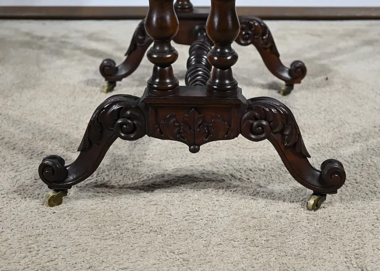 Petite Table Coiffeuse en Palissandre, époque Restauration – Début XIXe