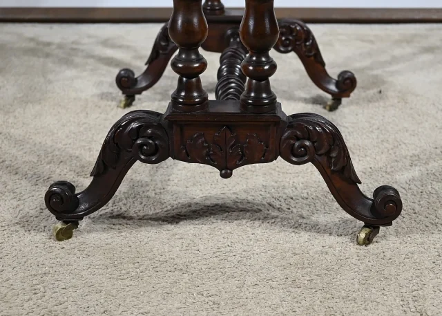 Petite Table Coiffeuse en Palissandre, époque Restauration – Début XIXe