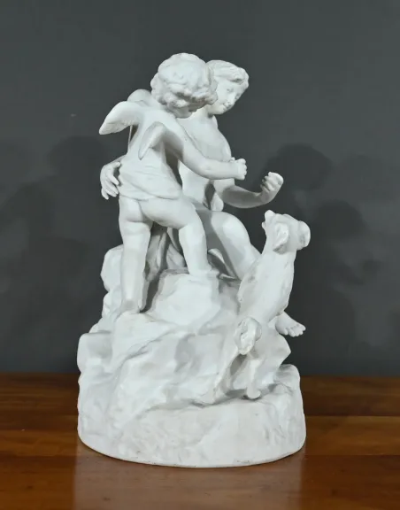 Sculpture en Biscuit "Vénus et l'Amour" - Fin XIXe