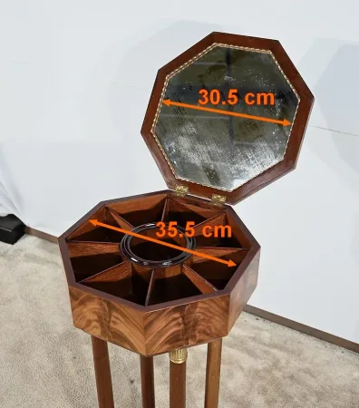 Petit Guéridon Poudreuse en Acajou, style Empire – 2ème moitié XIXe
