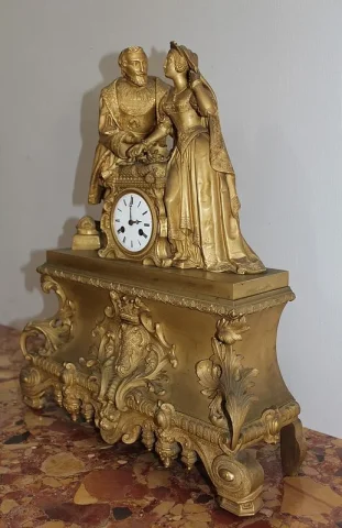Pendule en Bronze et Laiton, style Renaissance – XIXe